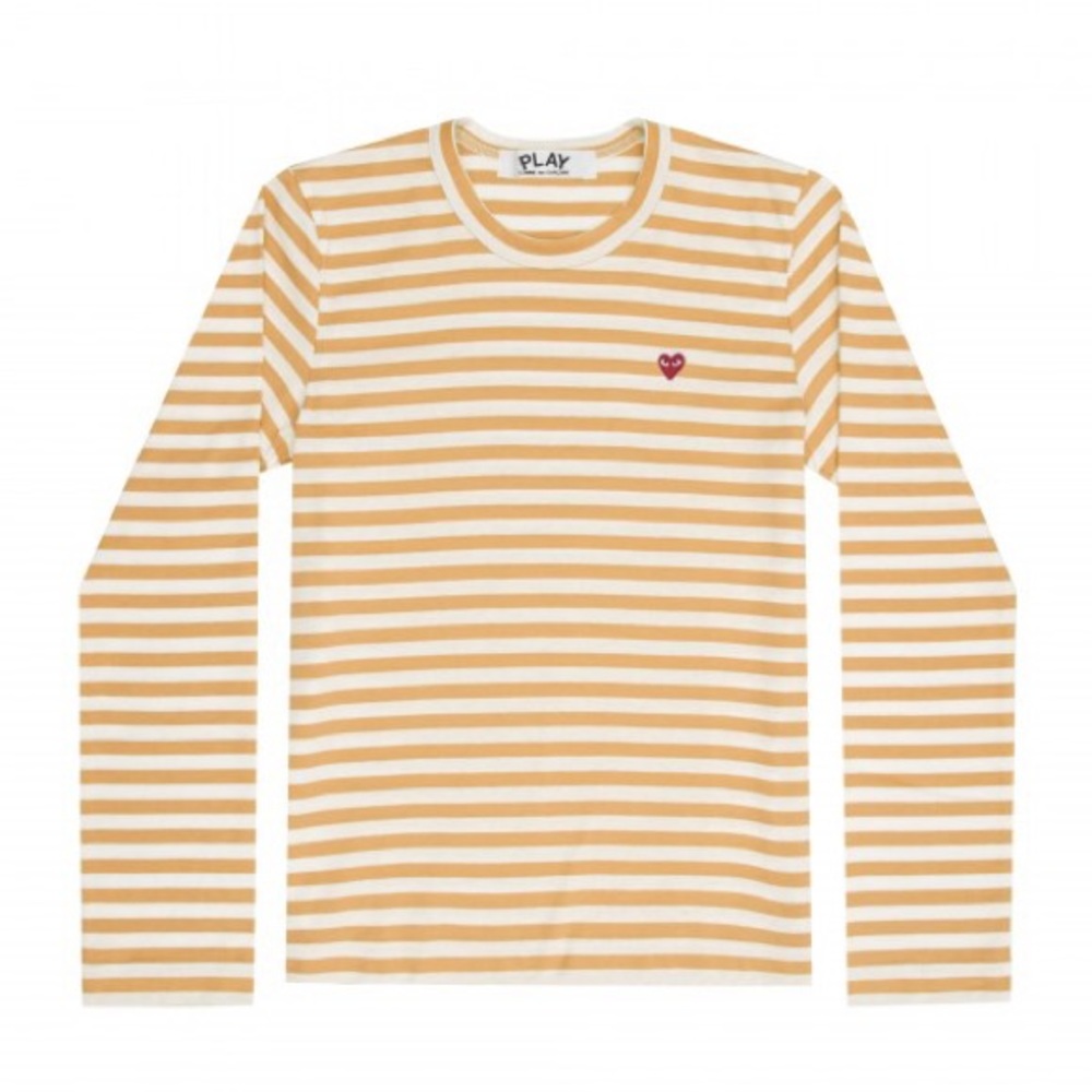 Comme des Garçons play | yellow striped T-shirt